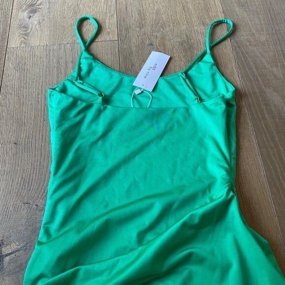 Edit By Nine Cocktail Solid Ruched Waist Front Midi Women's Dress(Size S) - Picture 10 of 13